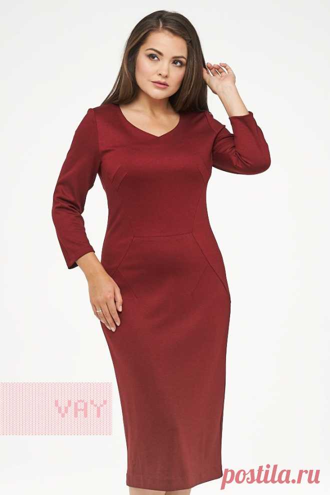 Летние платья от марки VAY. Женские летние платья VAY (артикул 182-3473), цветовое решение марсала меланж. Ещё больше женских платьев марки ВЭЙ на оптовом сайте производителя VAY - Ньювэй.ру https://www.newvay.ru