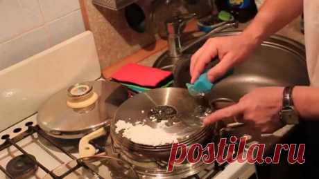 Даже старые бабушкины сковородки сверкают чистотой. Лучшее средство