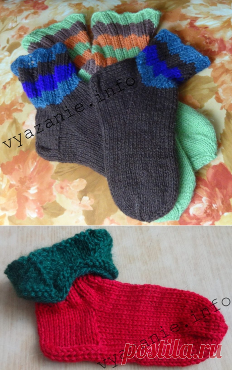 Как связать детские носки спицами. - Все о вязании