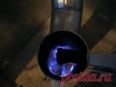 Печь на отработанном масле из трубы