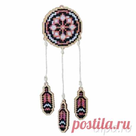 W0202 Dream Catcher - Colgante de mosaico de diamante rosa Granny Wood Compre en línea y compre barato en Moscú y San Petersburgo