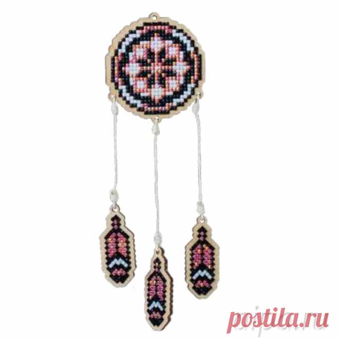 W0202 Dream Catcher - Colgante de mosaico de diamante rosa Granny Wood Compre en línea y compre barato en Moscú y San Petersburgo