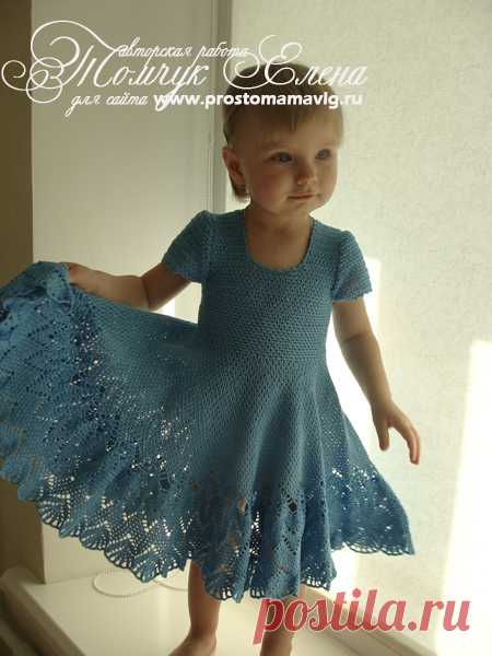 АВТОРСКОЕ ПЛАТЬЕ-СОЛНЦЕ крючком