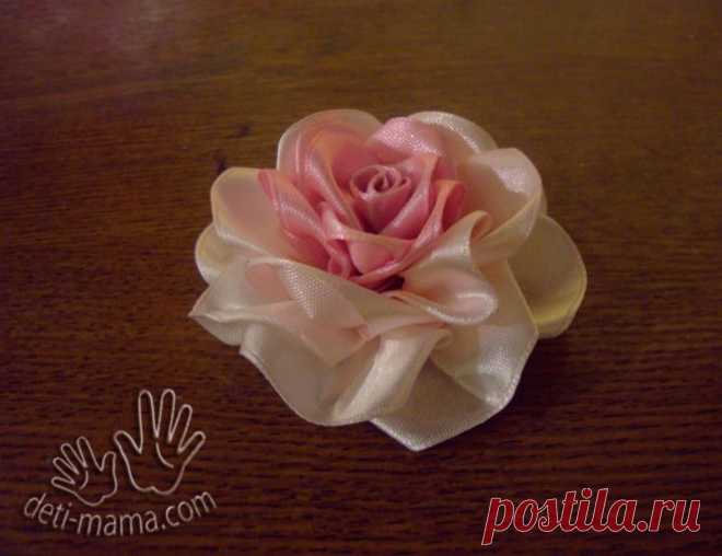 Розы-розы... Еще вариант розы из ленты - Рукоделие
