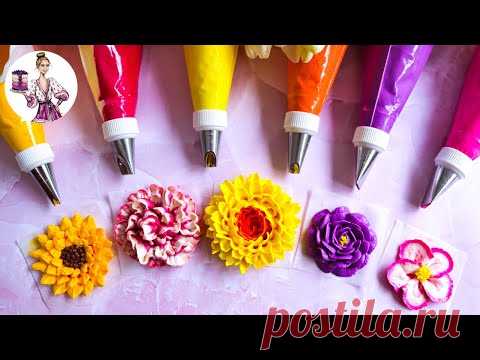 How to pipe 6 classic buttercream flowers | Piping tips & techniques for perfect cake decorating