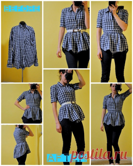C&amp;C: Men's button up to women's button up tutorial