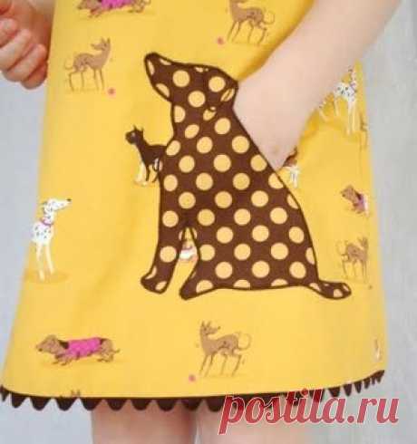 Милые кармашки для детского платья