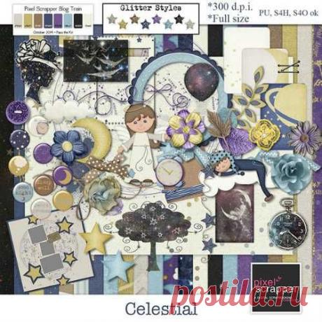 Скрап набор - Небесный » ALLDAY - народный сайт о дизайне