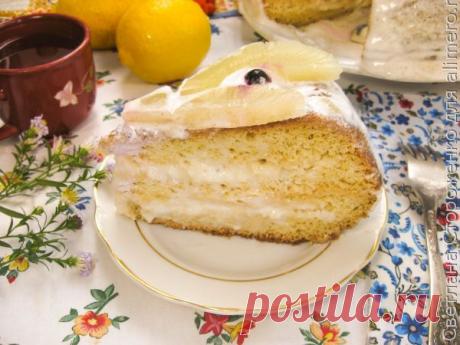 Сочный торт с ананасом / Рецепты с фото