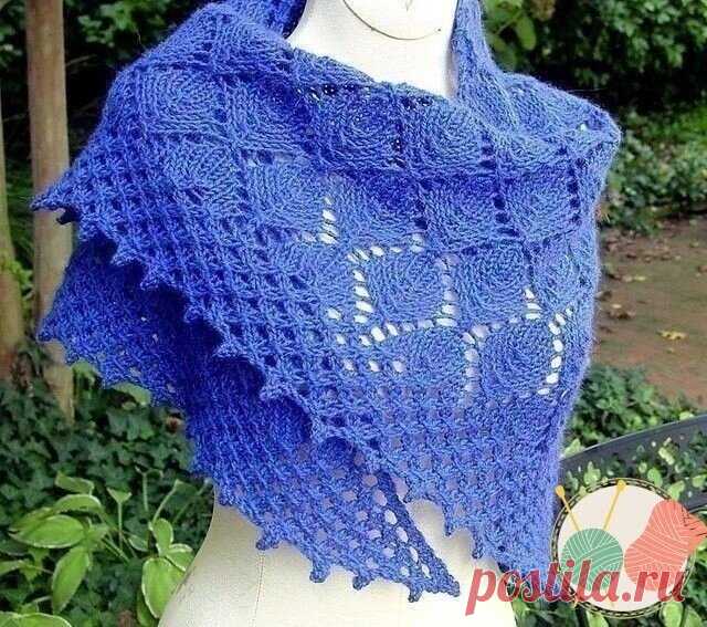 ШАЛЬ С УЗОРОМ ИЗ ЛИСТЬЕВ И ПИКО СПИЦАМИ | Вязалочка🧶для тех кто вяжет☑️ | Яндекс Дзен