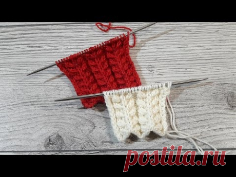 Простой и очень красивый узор спицами.