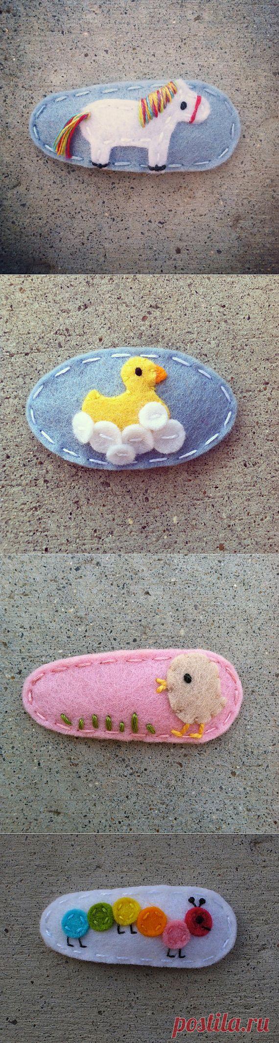 Заколки из фетра (подборка) / Унесенные фетром /