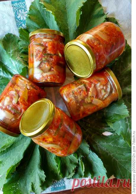 Закуска из кабачков в томатной заливке на зиму. Пошаговый рецепт с фото