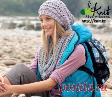 Ажурный берет « Knit.kz