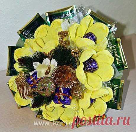 Букет из чая и конфет https://kartonkino.ru/wp-content/uploads/2014/01/tea-bouquet-9.jpg