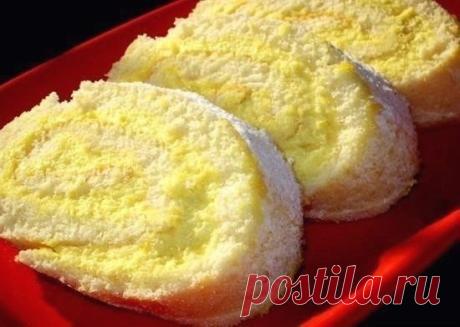Рулет с лимоном