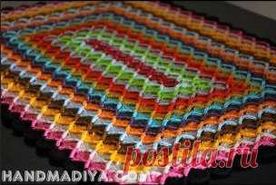 Прямоугольный плед баварской вязкой
Этот способ вязания очень интересный и совершенно не утомительный, что позволяет с удовольствием вязать большие полотна. Баварская вязка дает возможность из простых кругов сделать красивые квадраты с объемными гранями.
На работу вам будет нужно:
• Цветная пряжа одного достоинства.
• Крючок нужного номера.
• Ножницы.
Начинаем с длинной цепочки воздушных петель, набираем сорок штук. Далее в последнюю петлю провязываем восемь столбиков с накидом.
После вяжем