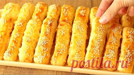 ТВОРОЖНЫЕ Палочки С СЫРОМ 🧀 Потрясающе ВКУСНЫЕ! Минимум Муки! Выпечка Без Дрожжей! Cheese sticks