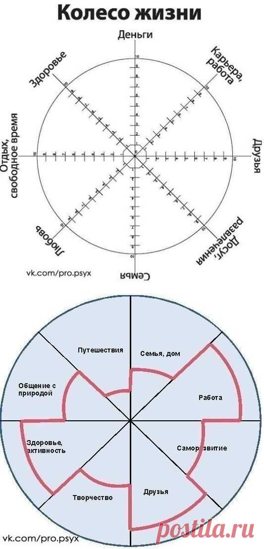 Упражнение на 1 минуту: Колесо Жизни.
