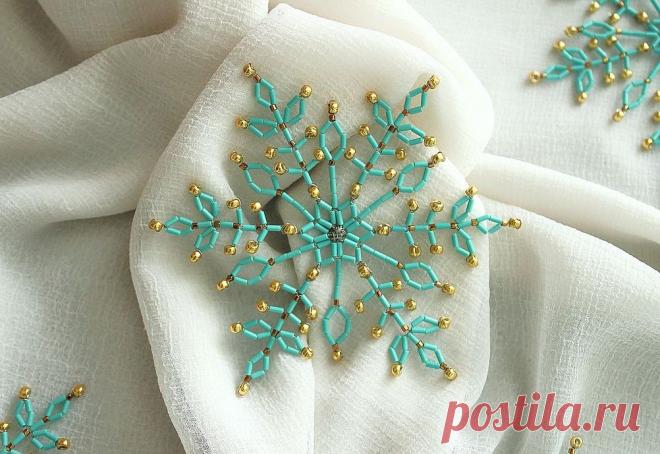 Новогодние украшения из бисера своими руками