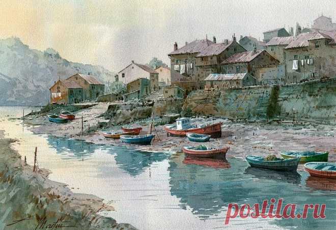 Испанский акварелист Faustino Martin Gonzalez