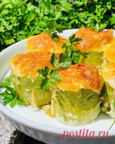 Кабачковые бочонки с фаршем