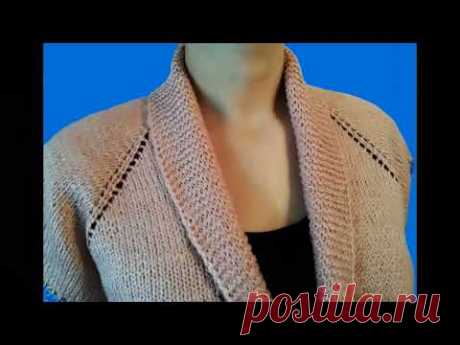 ВЯЗАНИЕ. ШАЛЕВЫЙ ВОРОТНИК. KNITTED SHAWL COLLAR. ŞAL YAKA.  Cuello chal