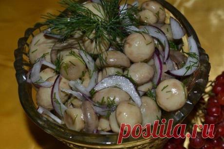 Малосольные шампиньоны на скорую руку - мировой рецептик! Рецепт просто сногсшибательный!