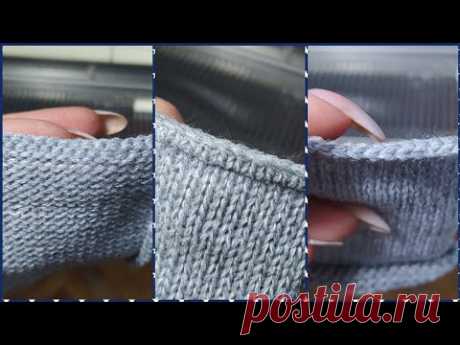 Закрытие петель на машине, при котором не закручивается край полотна. - YouTube