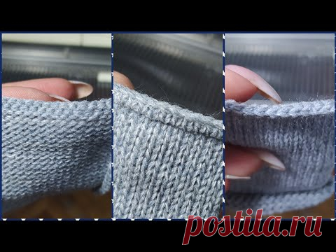 Закрытие петель на машине, при котором не закручивается край полотна.