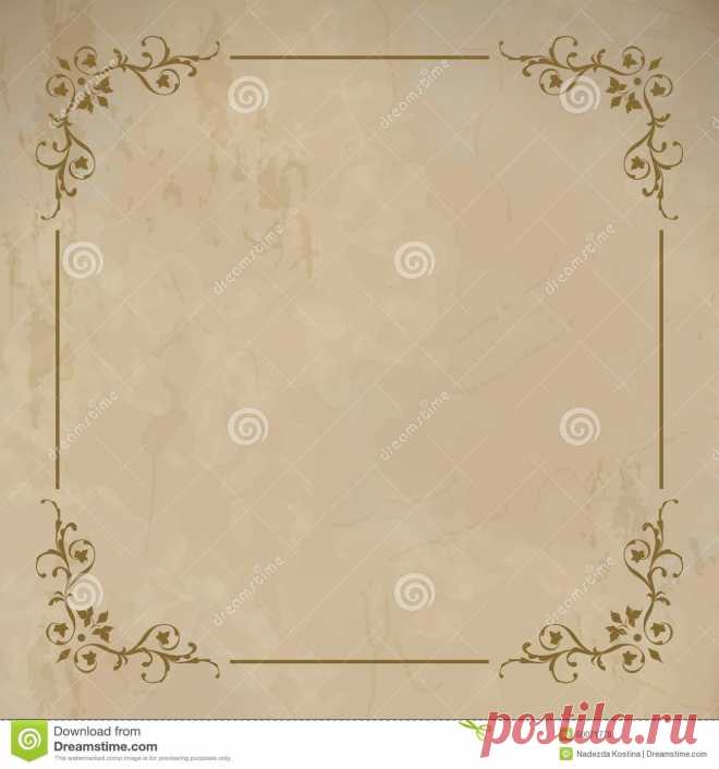 Вектор Урожай границу рамки Векторный - Изображение: 50071770