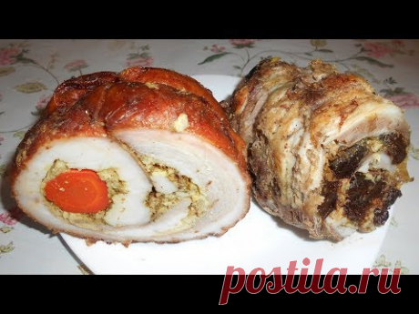 Мясные рулеты из пузанины