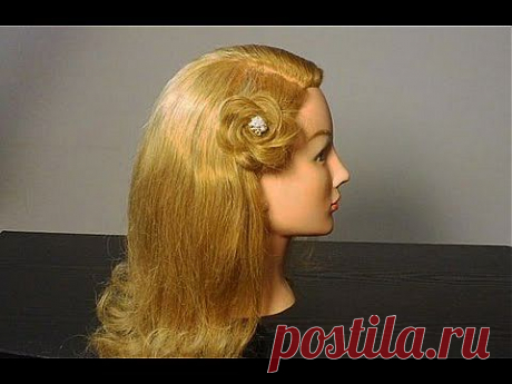 Прическа: Цветок из волос. Braided flower spring look hair tutorial - YouTube