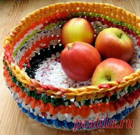 Вязание из пакетов- необычно! | Варварушка-Рукодельница