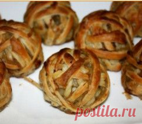 Вкусные мясные клубочки в тесте.