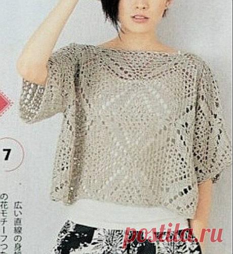 Вязание крючком из квадратных мотивов