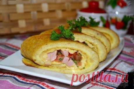 Яичные роллы с начинкой на завтрак