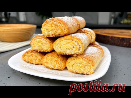 Нам было МАЛО! Пеките двойную порцию! Ну очень ВКУСНОЕ творожное ПЕЧЕНЬЕ, а готовить ВСЕГО полчаса!