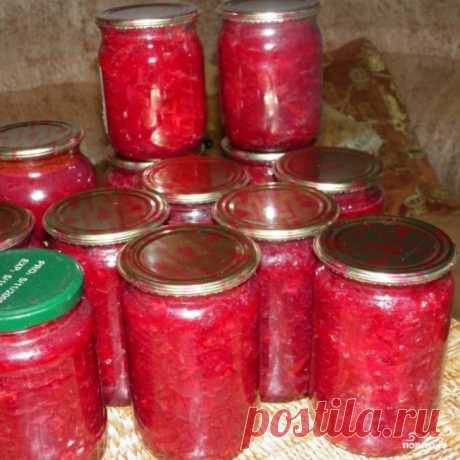 Борщ на зиму с капустой