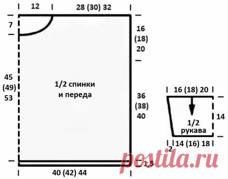 Красивый летний джемпер, связанный сетчатым узором (описание, до 56 разм.) | Идеи рукоделия | Яндекс Дзен