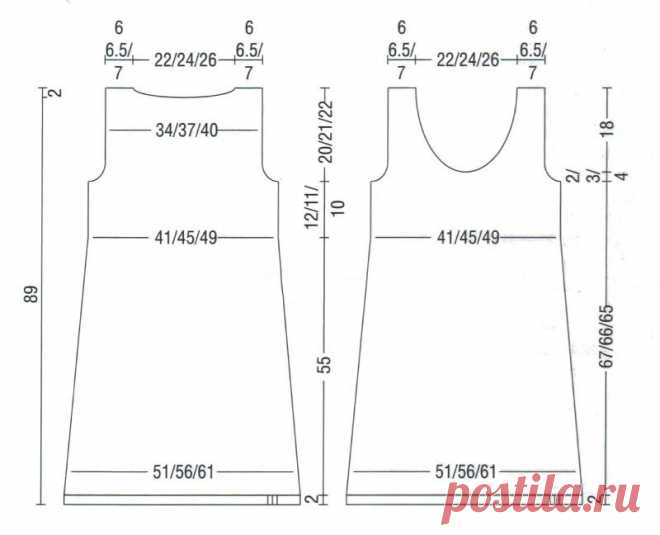 Black dress knitted with needles