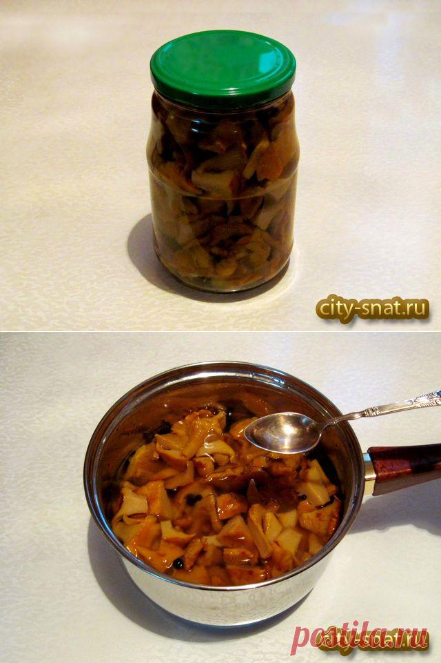 Маринованные грибы, лисички