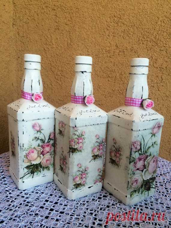 Decorative Decoupage Bottle Kitchen Decor Decoupage от Netali545