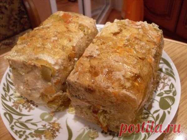 Домашняя ветчина из курицы в желе