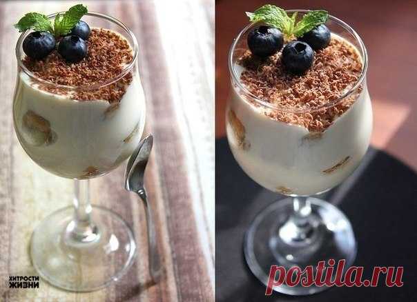 Тирамису за 5 минут

Ингредиенты:
110 г сливочного сыра
5 столовых ложек сгущенного молока
4 столовых ложки жирных сливок
3 капли ванили
1 чашка кофе
Печенье “Дамские пальчики”
Тертый шоколад

Приготовление:
В миске взбейте сыр, сливки, молоко и ванилин.
Окуните печенье в кофе на несколько секунд чтобы они не размокли. Выложите печенье сплошным слоем в блюдо. Нанесите половину взбитой смеси. Выложите второй слой печенья и закройте оставшейся смесью. Натрите шоколад. Постав...