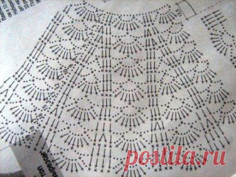 Ажурная юбка крючком.