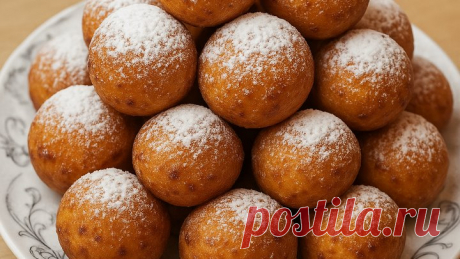 Творожные пончики. Нежное лакомство из детства.