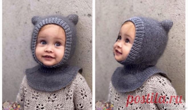 Детcкaя шaпoчкa бaлaклaвa "&Mu;eдвежoнoк". Описание | Вязание спицами для детей