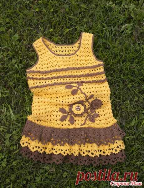 Платье крючком: "Мое солнышко" - Вязание - Страна Мам