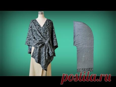 Как сшить очень простое пальто-накидку.